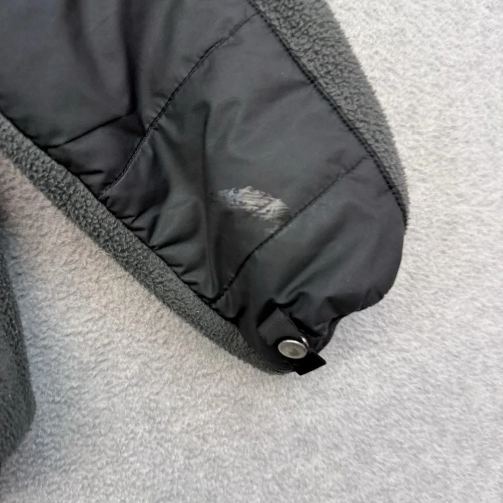 North Face Denali Fleece 550 Puffer Hybrid Jacket Boys Large 14-16 Down Black